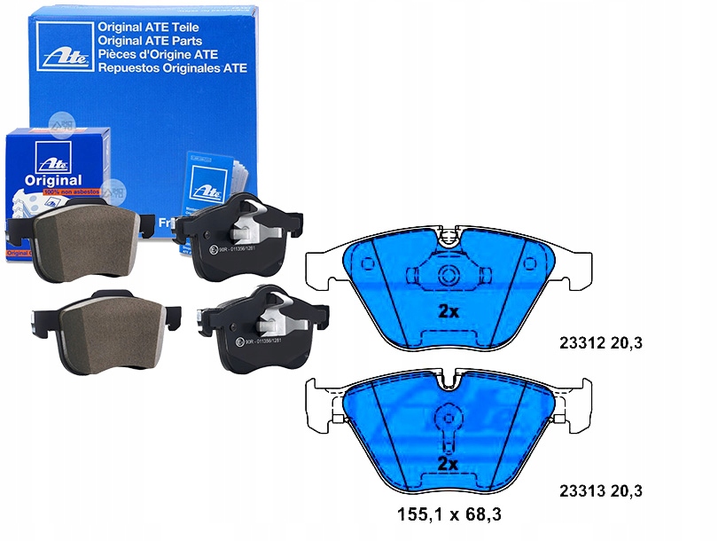 Sada Brzdových Destiček Ate 986494036 P06054 8
