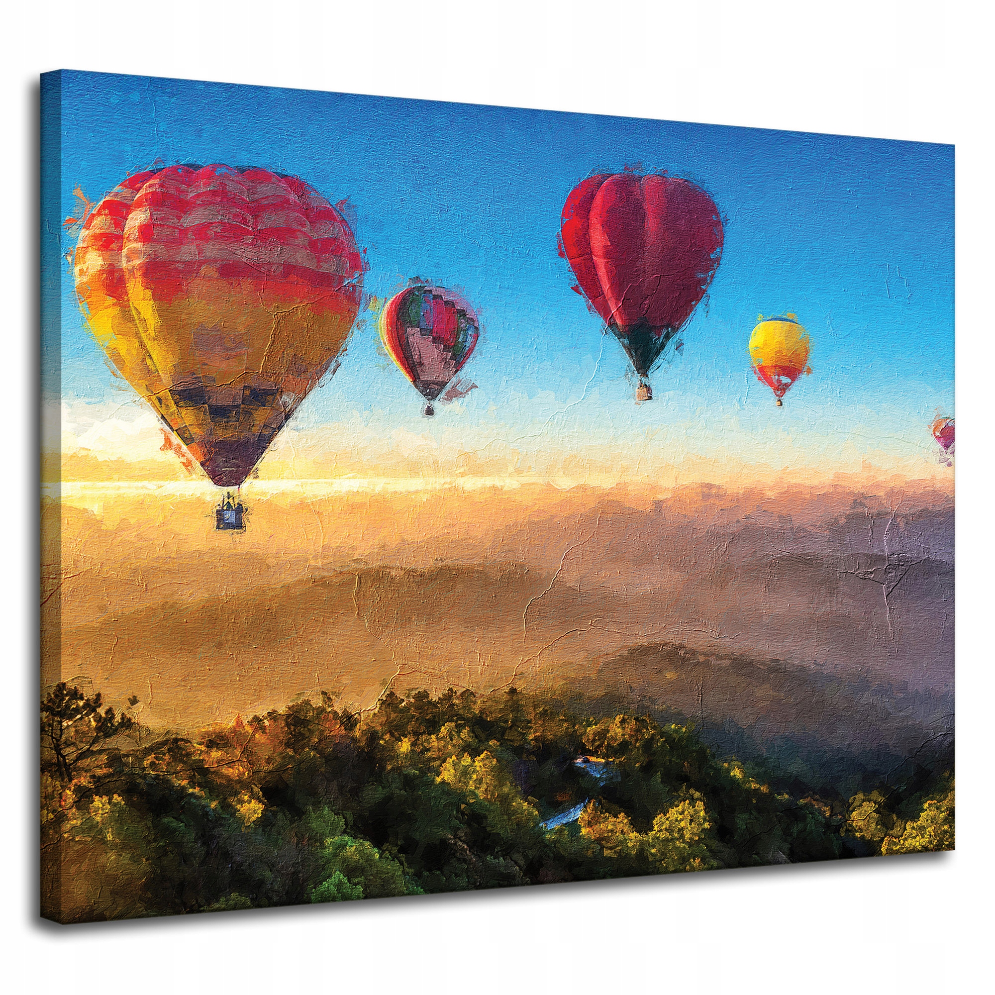 Obraz na plátně Olejové umění Balóny pro horký vzduch 100 x 80 cm