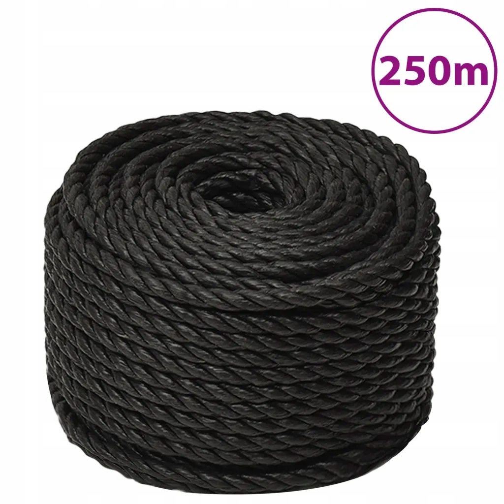 Šňůra 250 m 10 mm černá