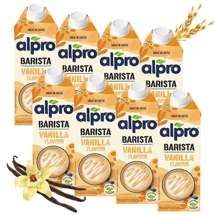 Levně Rostlinný nápoj do kávy Alpro Barista Ovesno-sójový vanilkový 8 x 750 ml