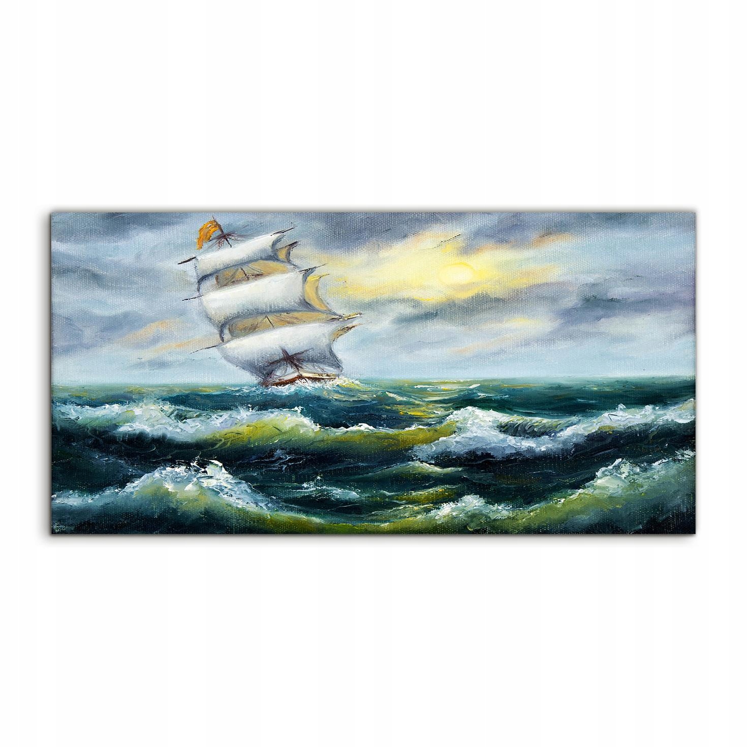 Akrylový obraz 120x60 na stenu Vlny More Námorná Loď Ocean