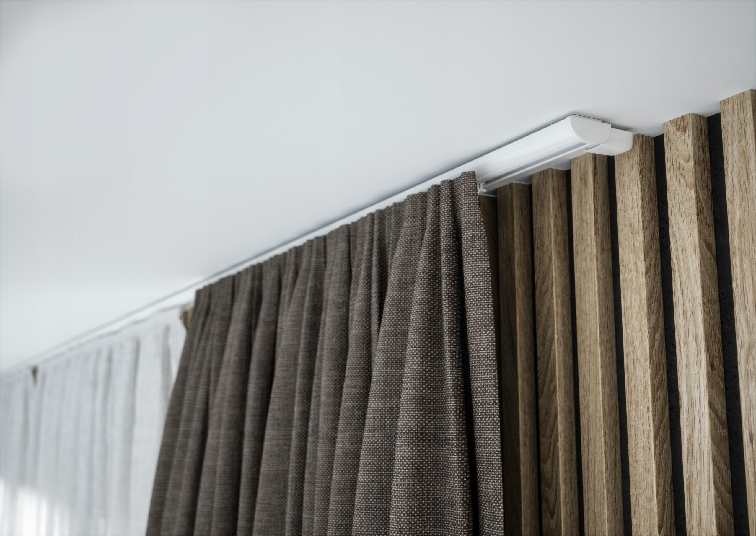 Szyna Karniszowa pojedyncza. Zestaw biały ZD-100cm Kod producenta ZS-100