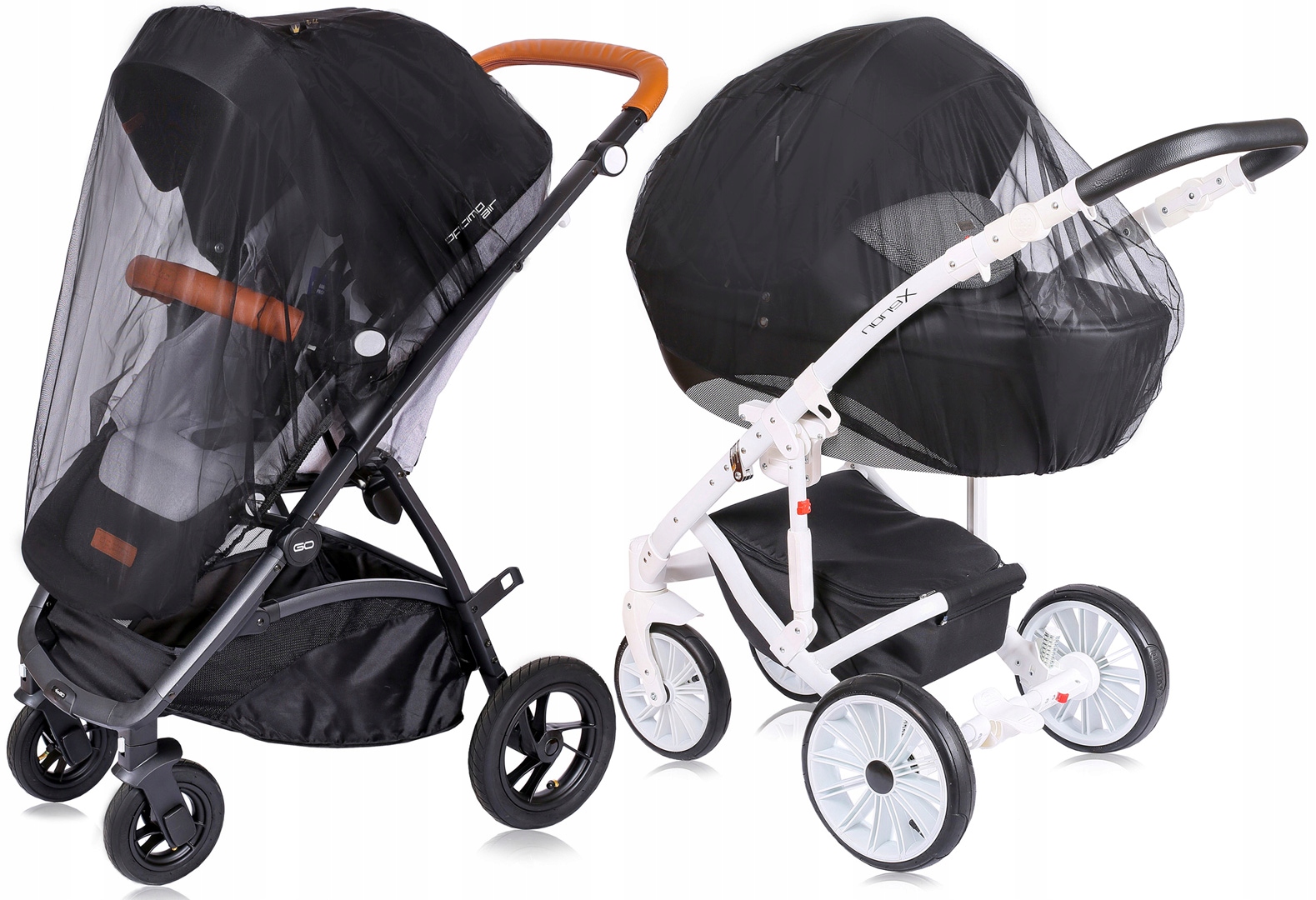 

Mio bebe Duża+ Moskitiera na wózek gondolę Czarna