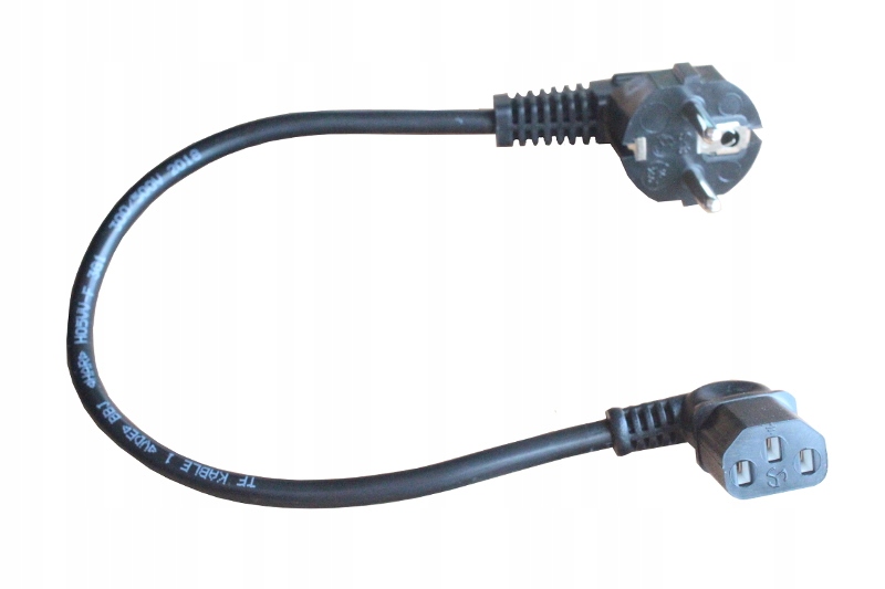 

Polski kabel zasilający C13 Kątowy 0,5m