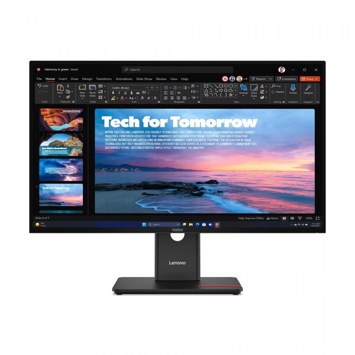 Led monitor Lenovo T27QD-40 27" 2560 x 1440 px Ips Pls