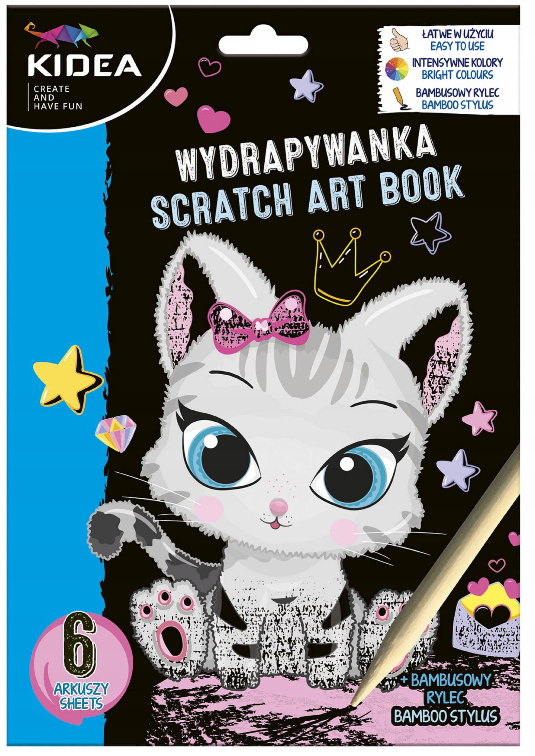 

Wydrapywanka Zdrapywanka A5 Koty 6 arkuszy Kidea