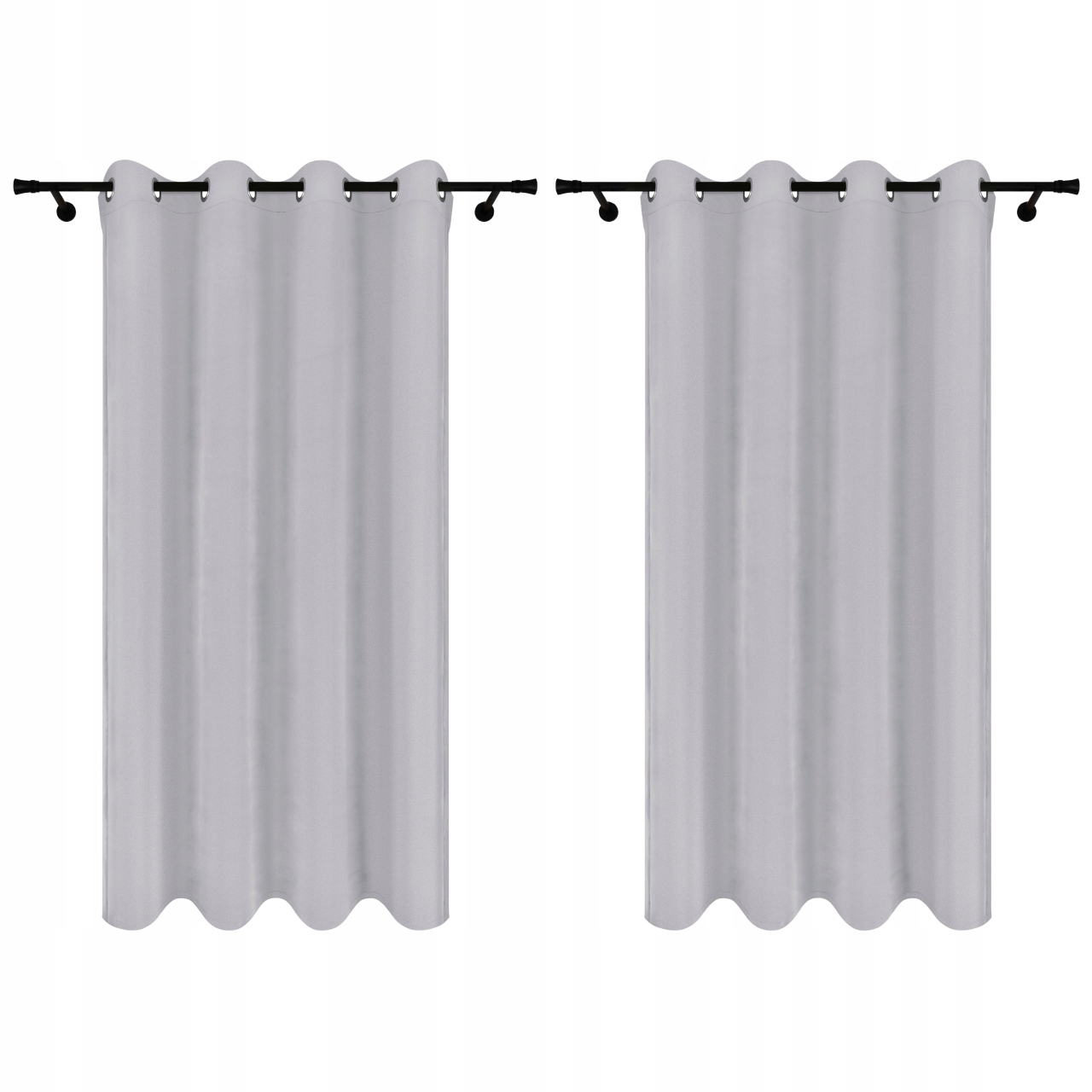 Sametové Závěsy rozměr 140x250 Šedé Závěs Na Závěsy 2 Kusy model 376/1