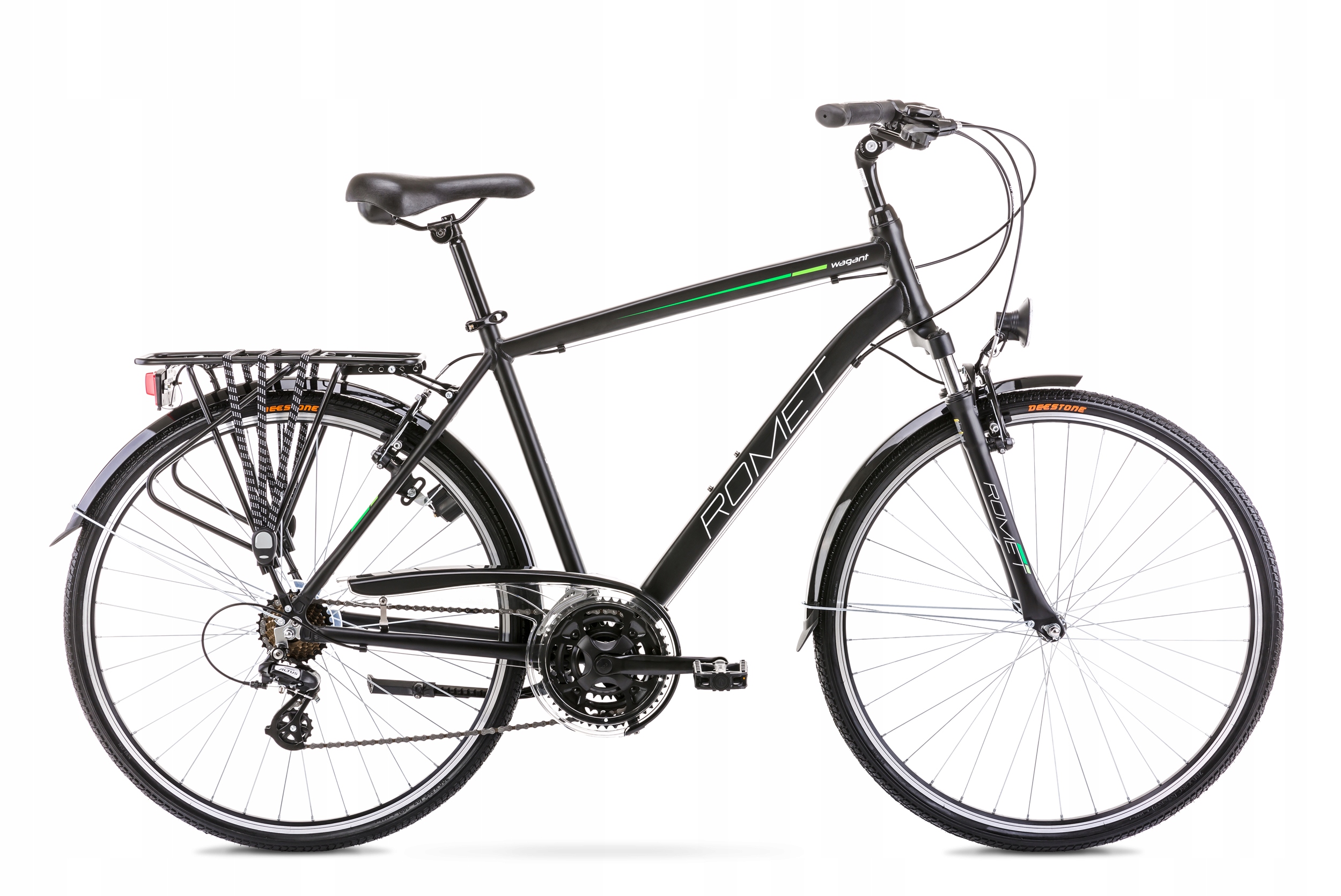 Rower trekkingowy Romet Wagant 21" czarno-zielony