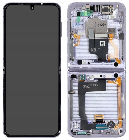 100% Originální LCD displej Rámeček Samsung Z Flip 4(5G) F721B Fialový