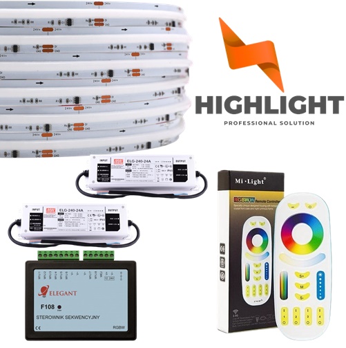 25m Sada tečúce sekvenčné svetlo Cob Rgbw