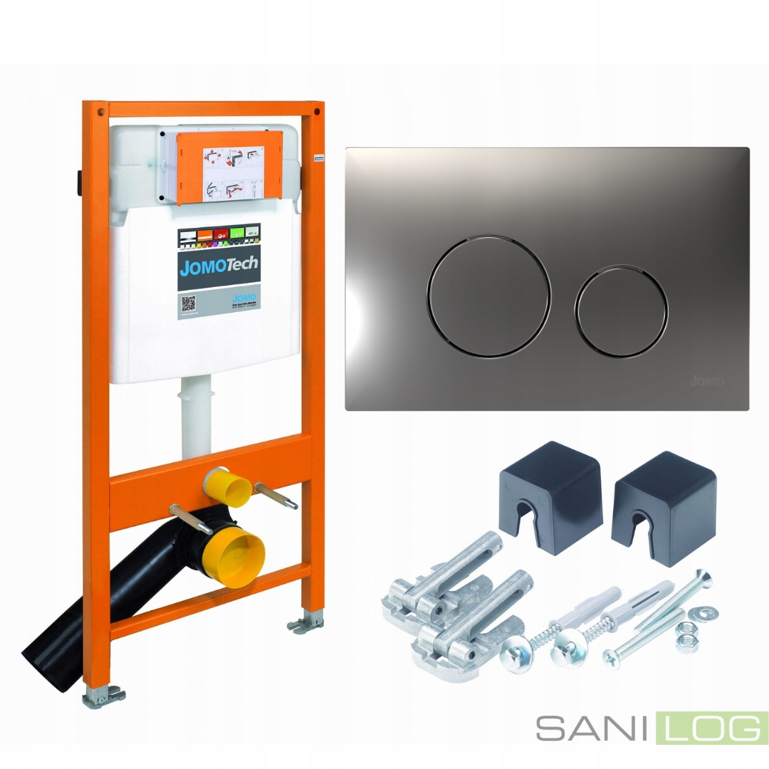 JOMOTech Stelaż WC H1120 wspornik przycisk SWITCH chrom matowy