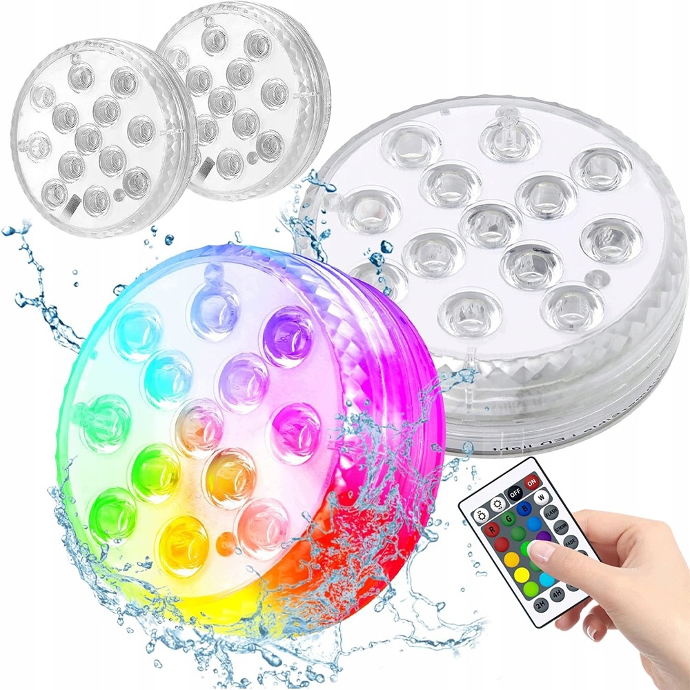 Led Osvětlení Bazénu Jacuzzi Spa Podvodní Dálkový Ovladač Na Párty 4KS IP68