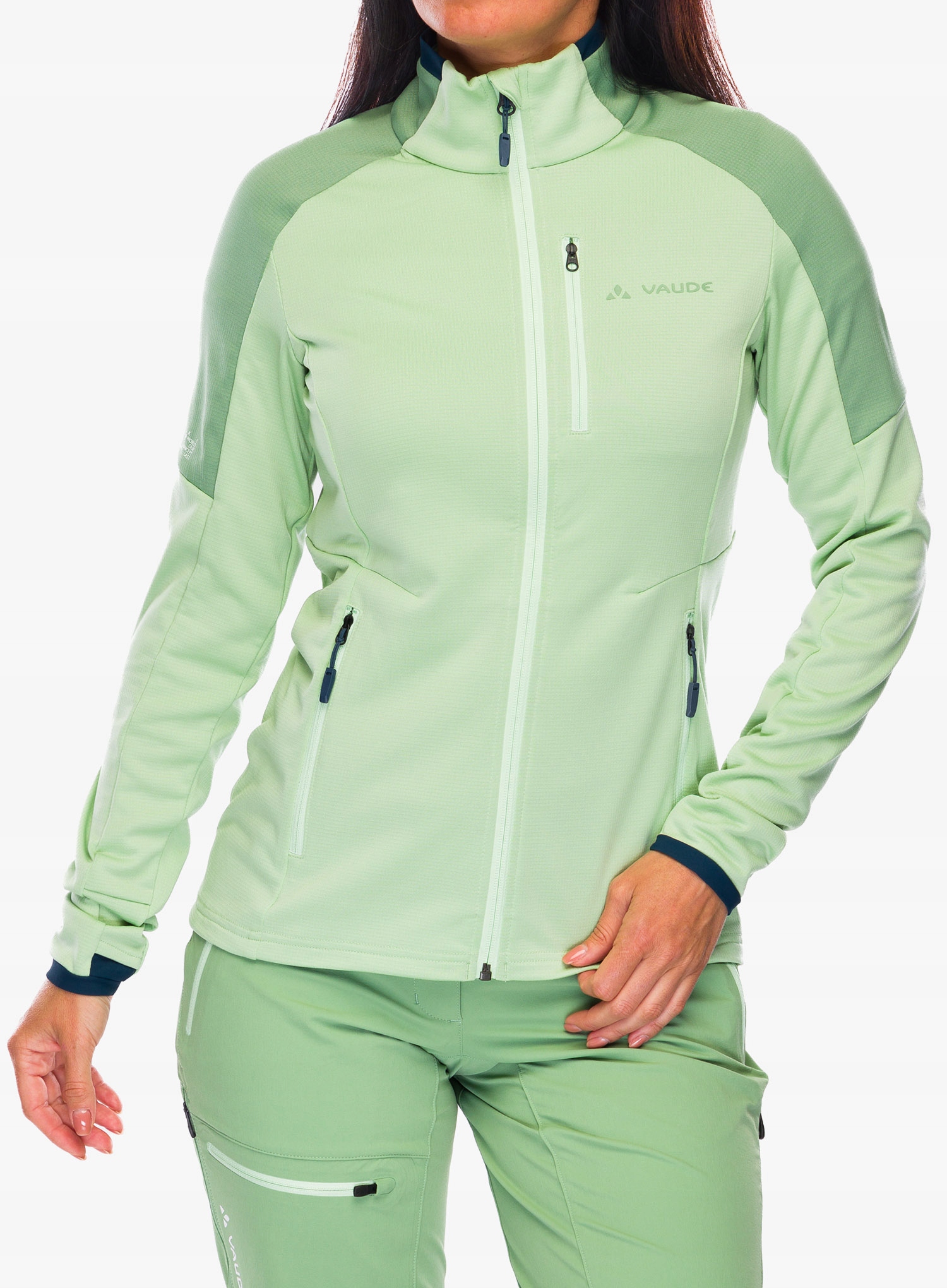 Mikina fleecová Vaude Elope Fleece Jacket II aloe vera 38 (s)