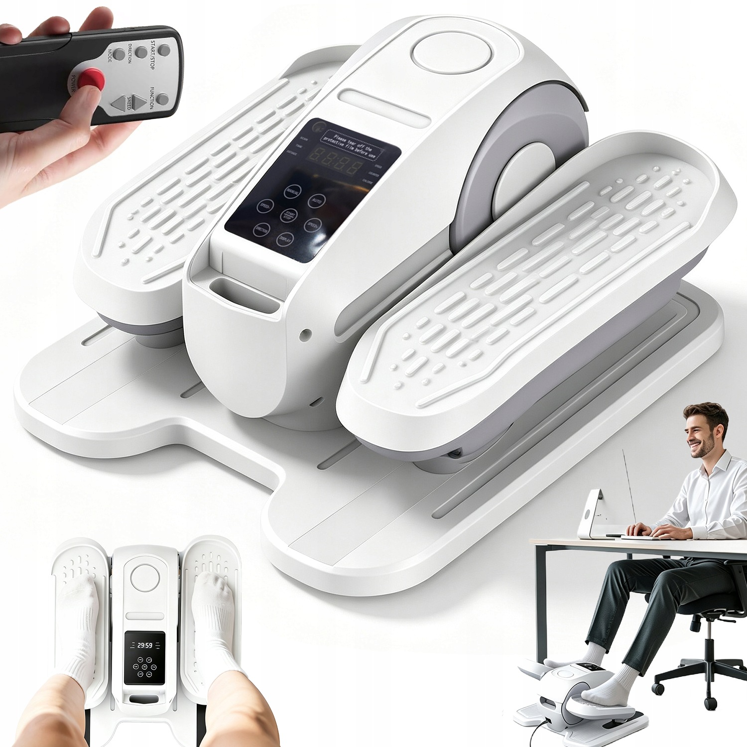 Eliptical Podstolová Mašina Mini Orbitrek 12 Rychlostní Pilot LCD Tichý