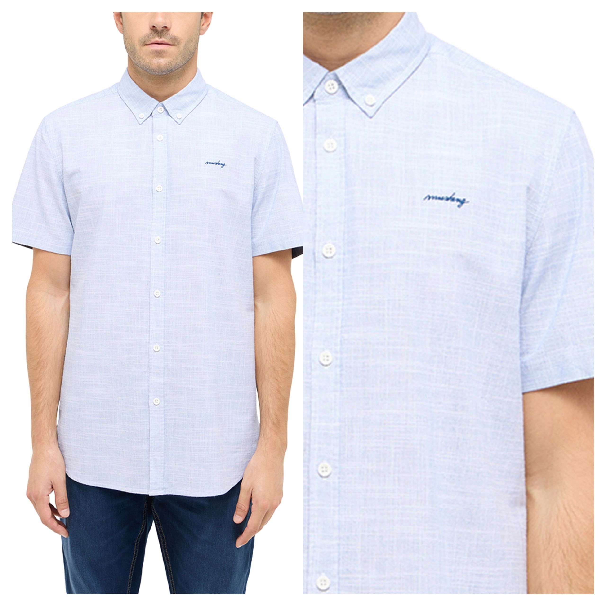 Pánská košile Mustang Berkeley Denim Modrá Regular Fit M