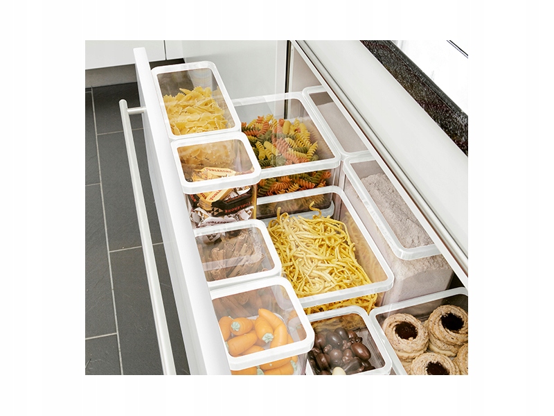 Pojemnik na żywność Rotho LOFT 2 l biały BPA FREE Kolor przezroczysty biały