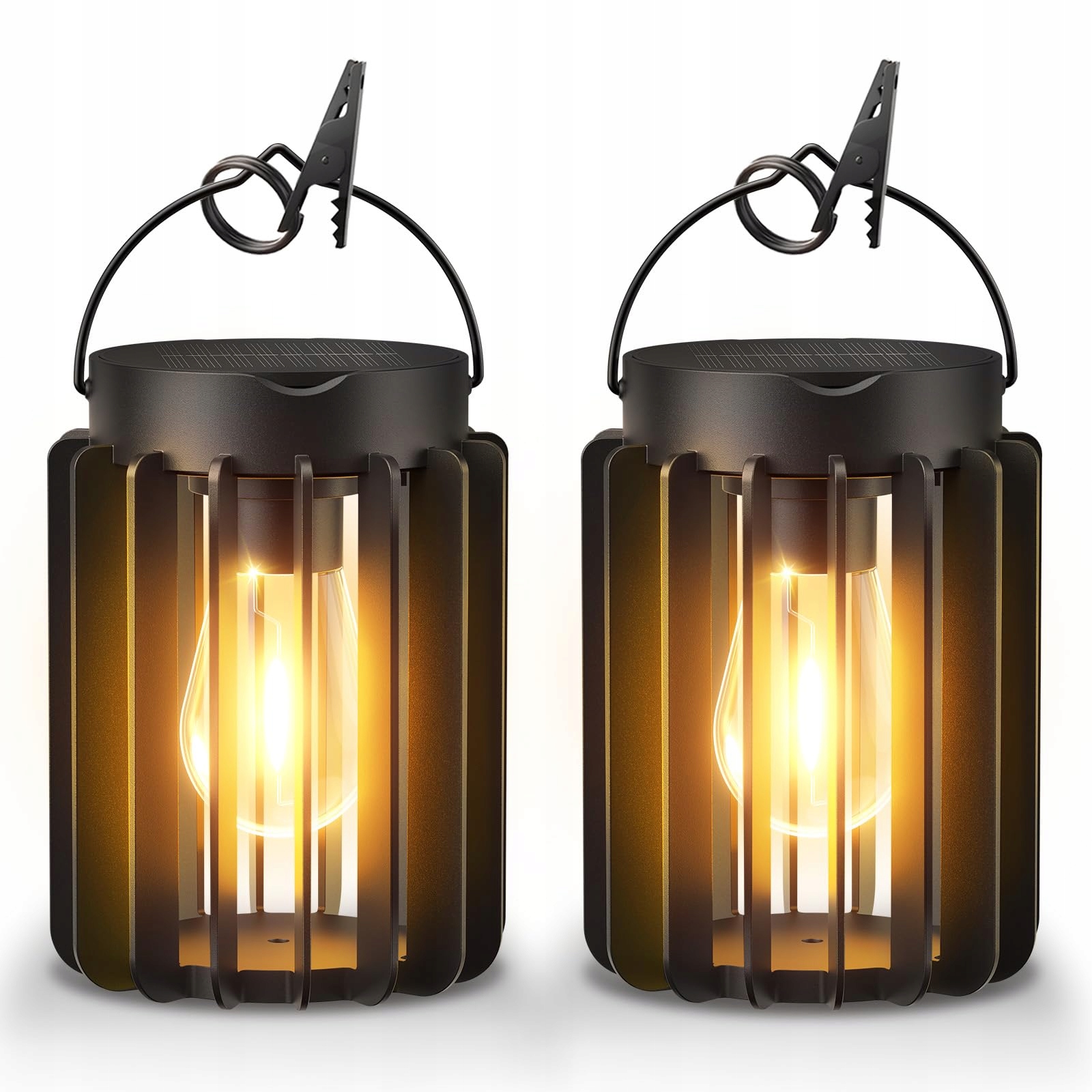 Rechoo Venkovní zahradní solární lampy, sada 2 ks, Led, IP65 vodotěsné