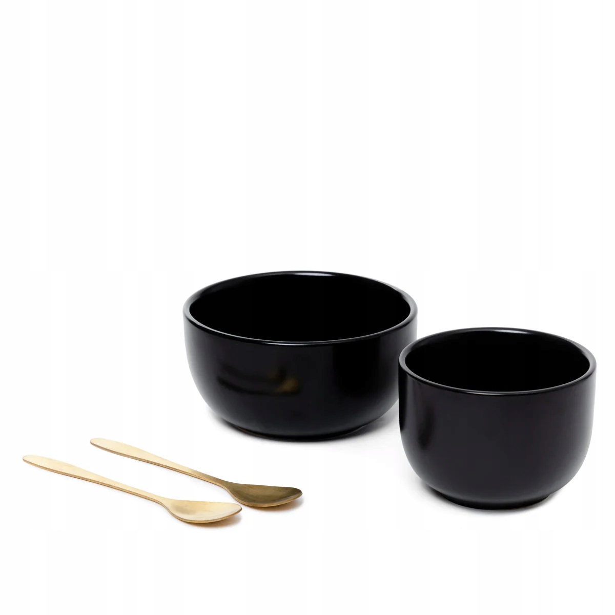 

Zestaw Miska ceramiczna złota łyżeczka Homla