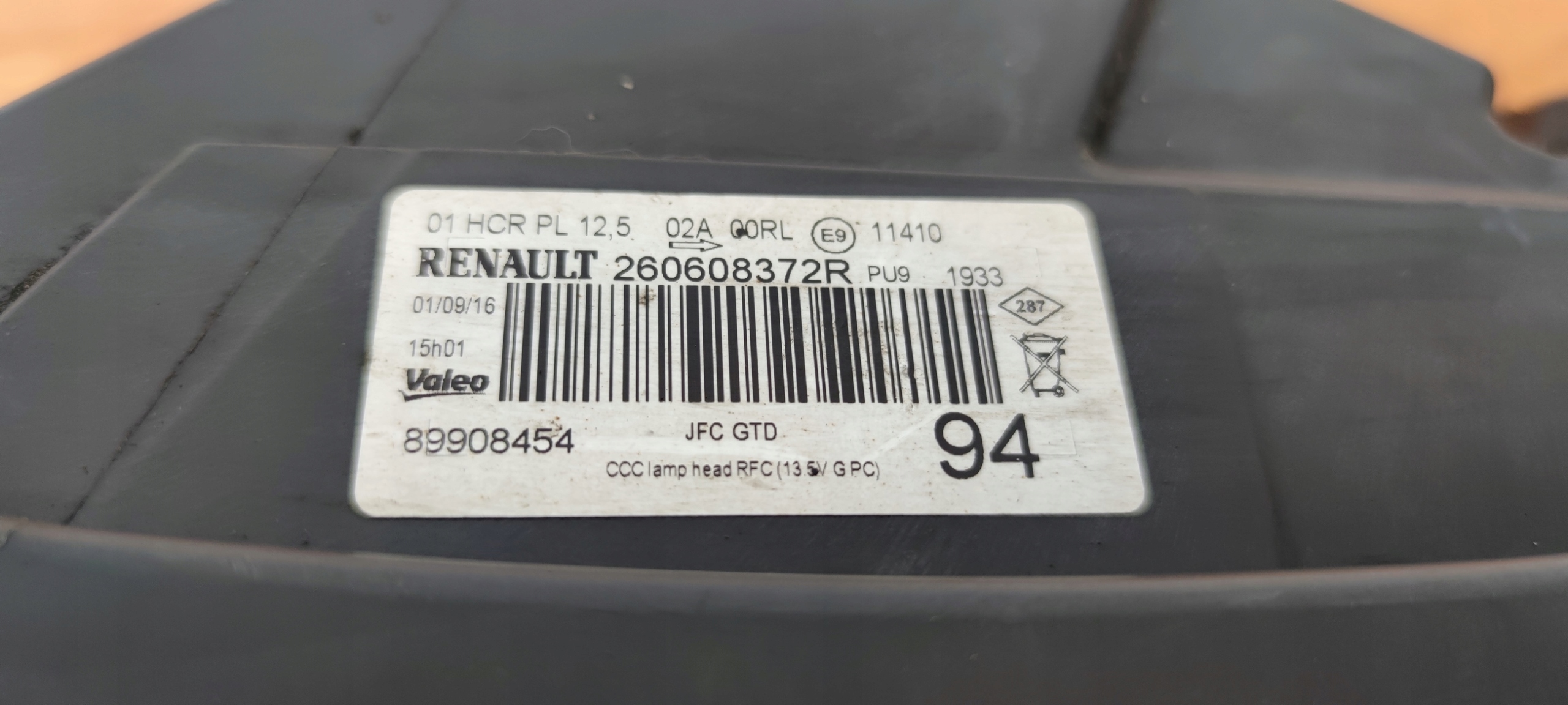 RENAULT ESPACE V left light front PUER VISION LED