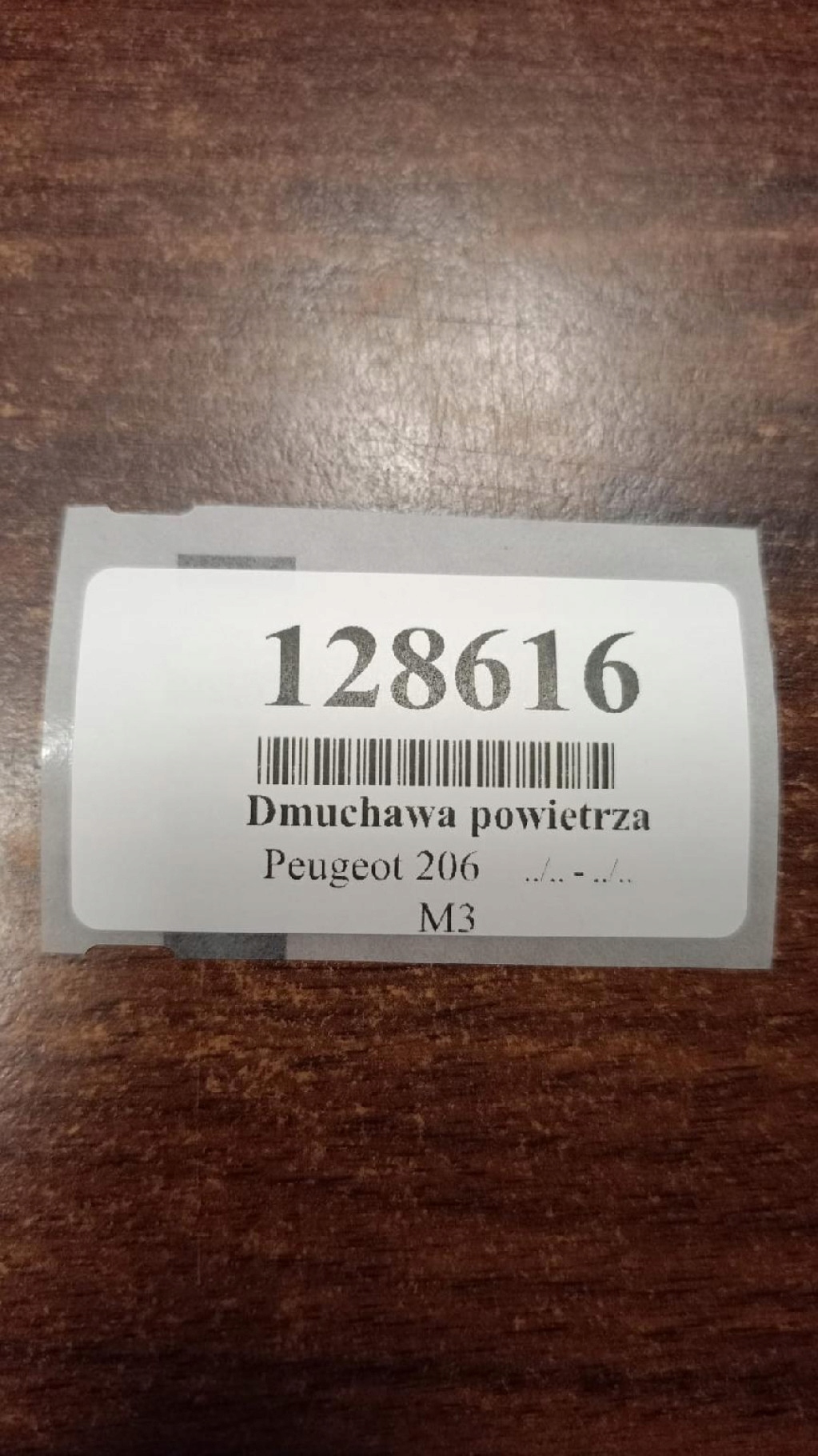 PEUGEOT 206 DMUCHAWA luft 6424501