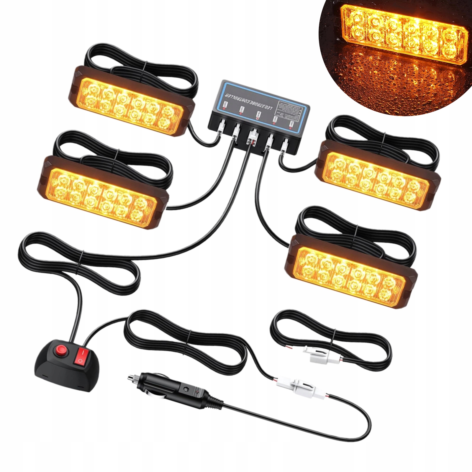 Led Výstražné Lampy Autopřepravník Pomoc Stroboskopy Kohout Pro Atrapu 4X