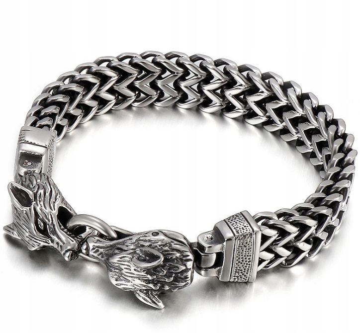 

Bransoleta Wikingów Wilki Nordycka Amulet 316L 215