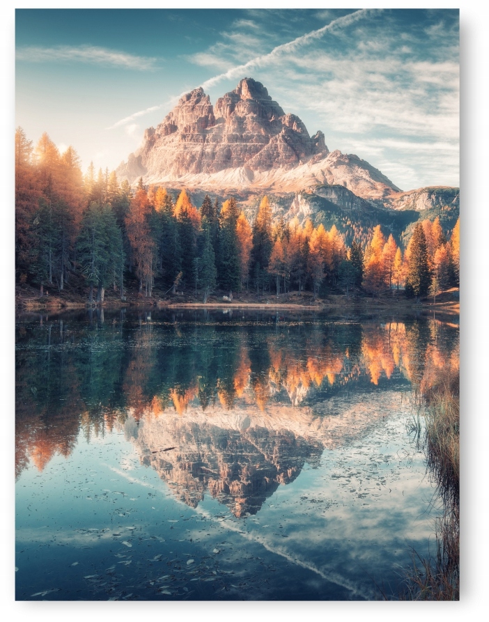 

Jezioro Góry Las plakat 30x40 cm wydruk obraz #185