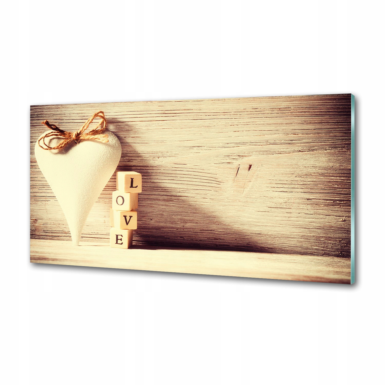 Sklenený panel do kuchyne Láska 100 x 50 cm Lepidlo