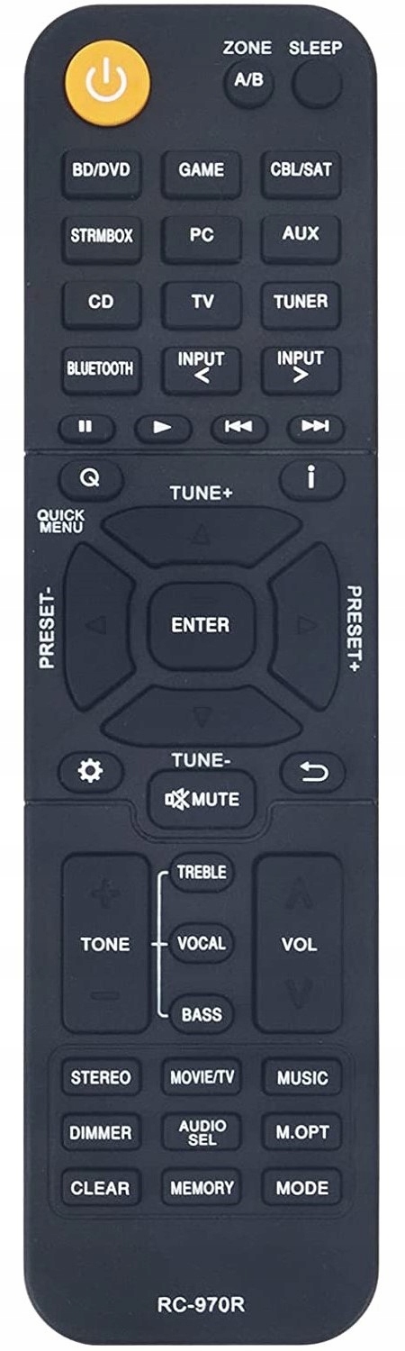 PILOT DO ONKYO HT-R398 TX-SR494 TX-SR393 HT-S3910 Model RC-970R