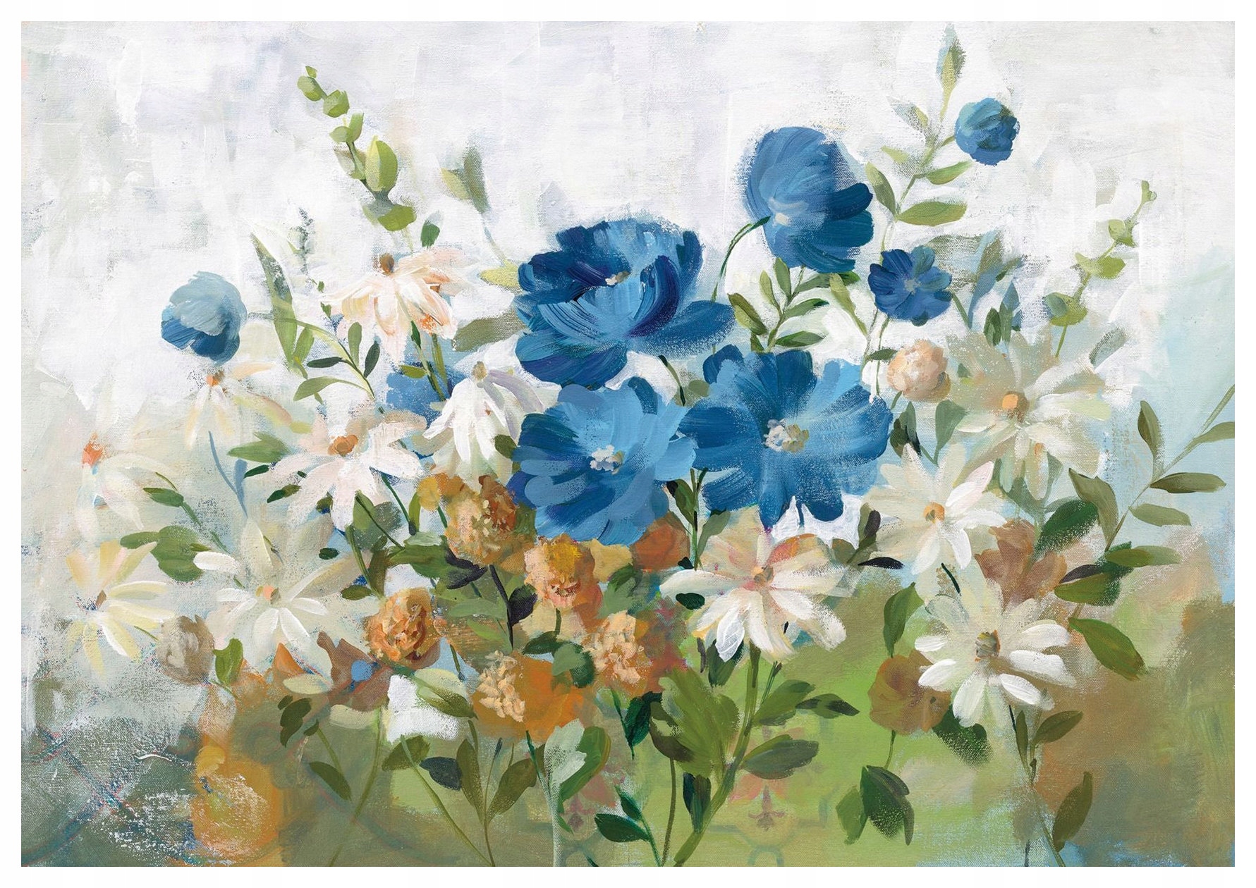 Fototapeta Polní květiny Máky a heřmánek pastelové pozadí 400x280 lepidlo