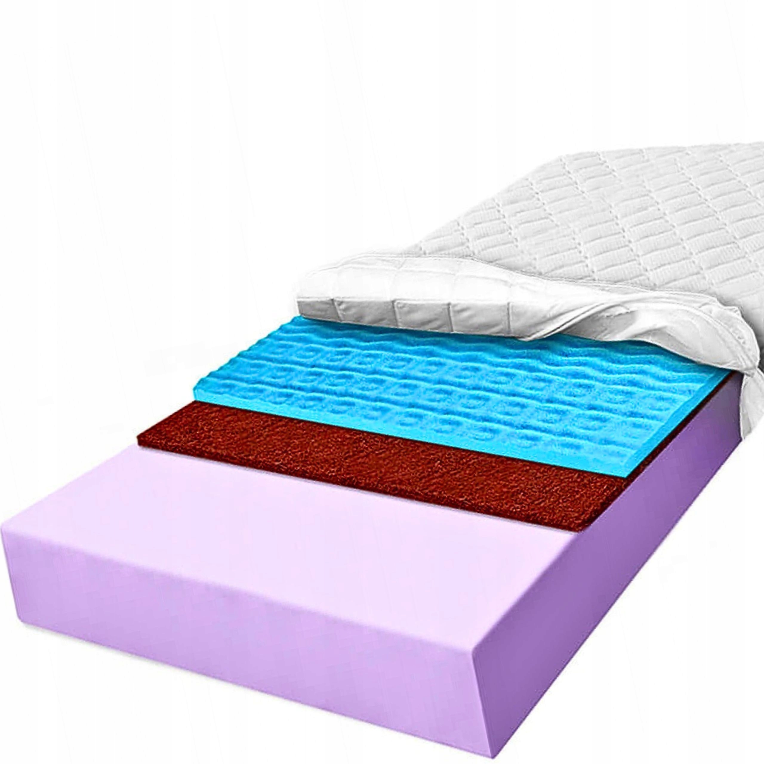 Masážny matrac 150x190 kokosový 7 zónový, vystužený, obrysový 25 cm H3