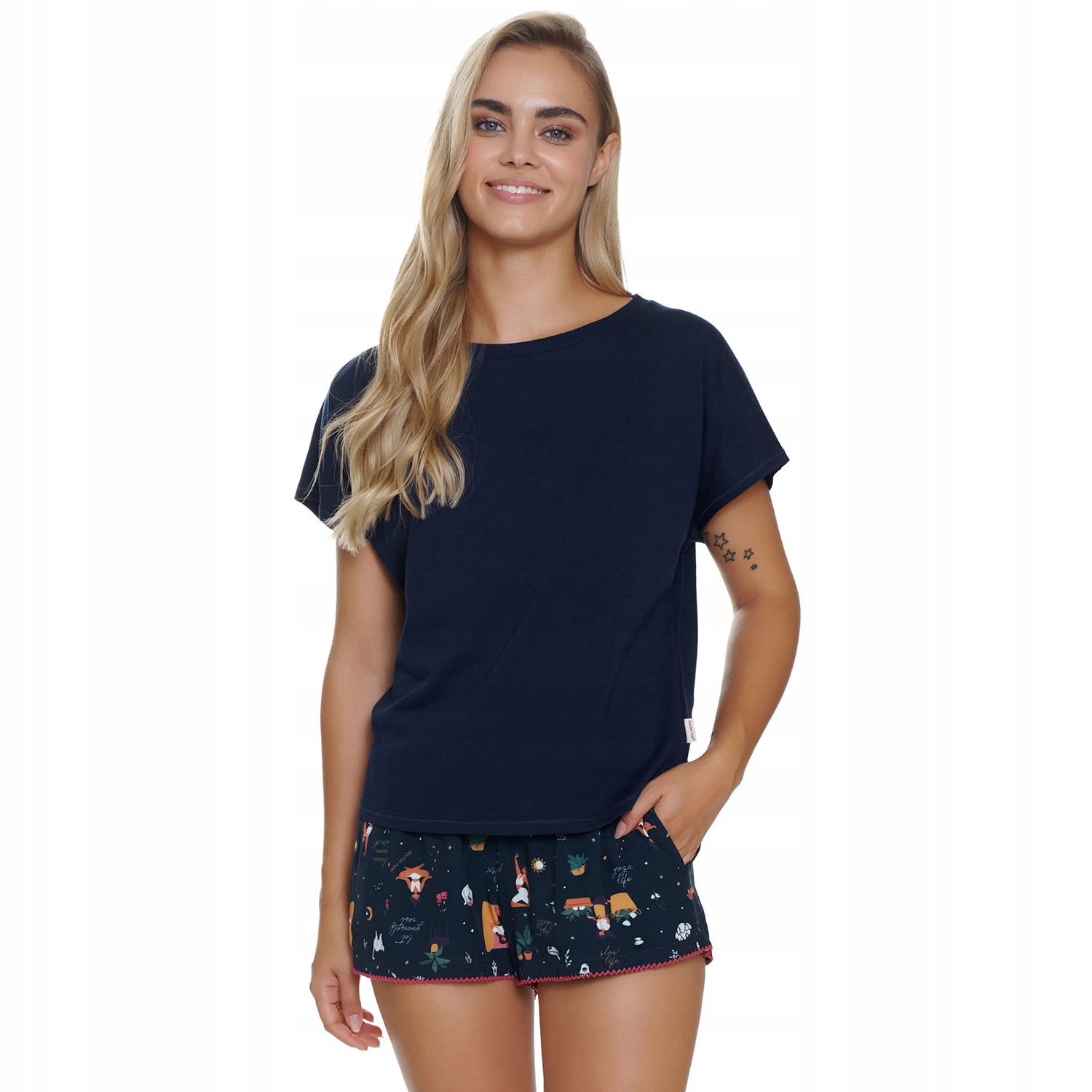 Doctor Nap PM.5306 navy blue modrý Noční Pyžamo XL