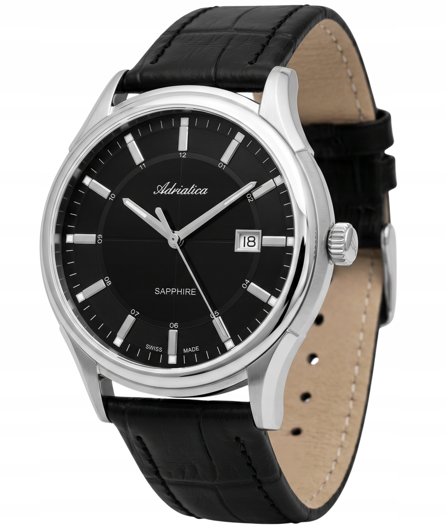Nové Originální Pánské Hodinky Adriatica A2804.5214Q Sapphire černé