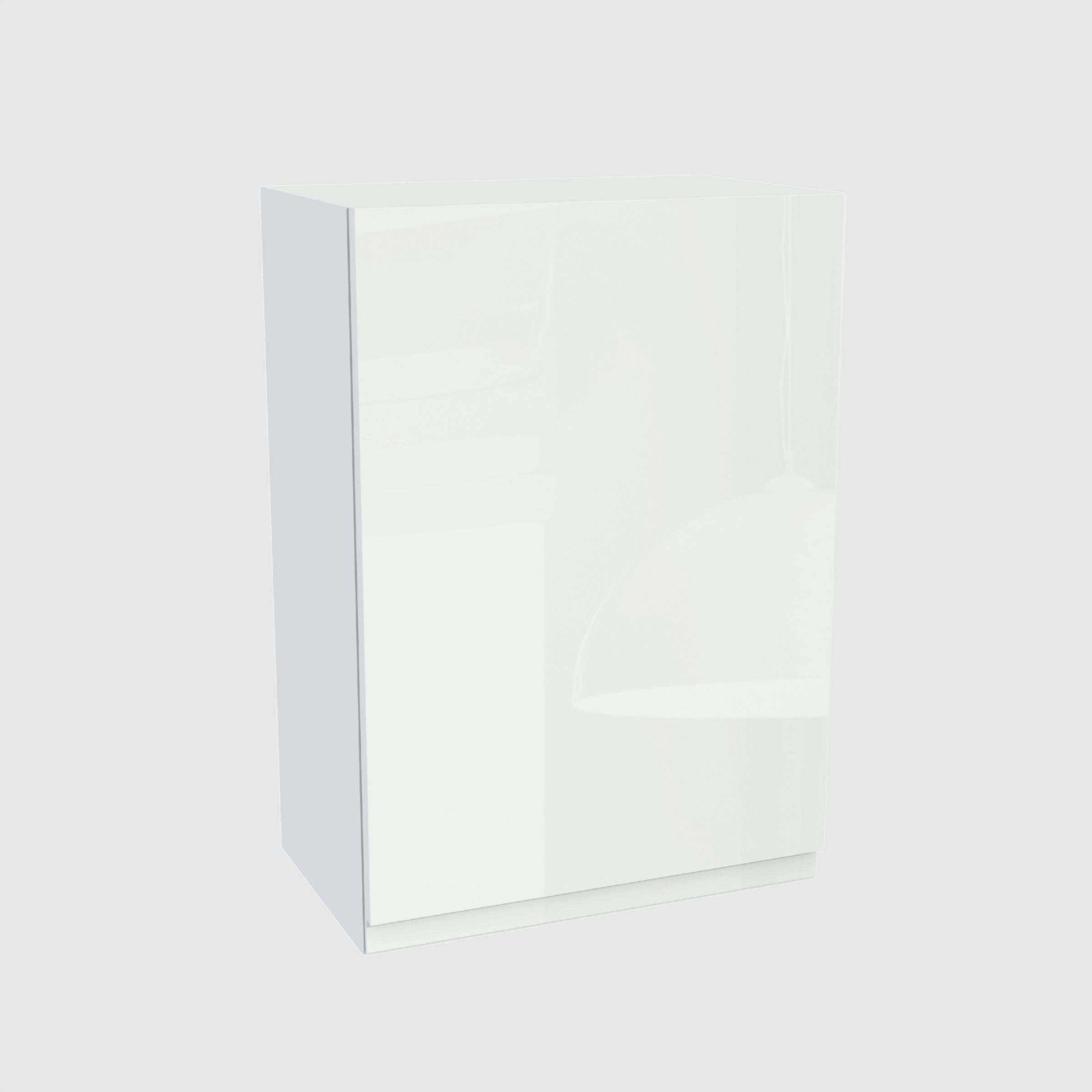 Horní skříňka 50/72 Frezo Bílá přední strana Bezúchytková Bílá Akryl Lesk