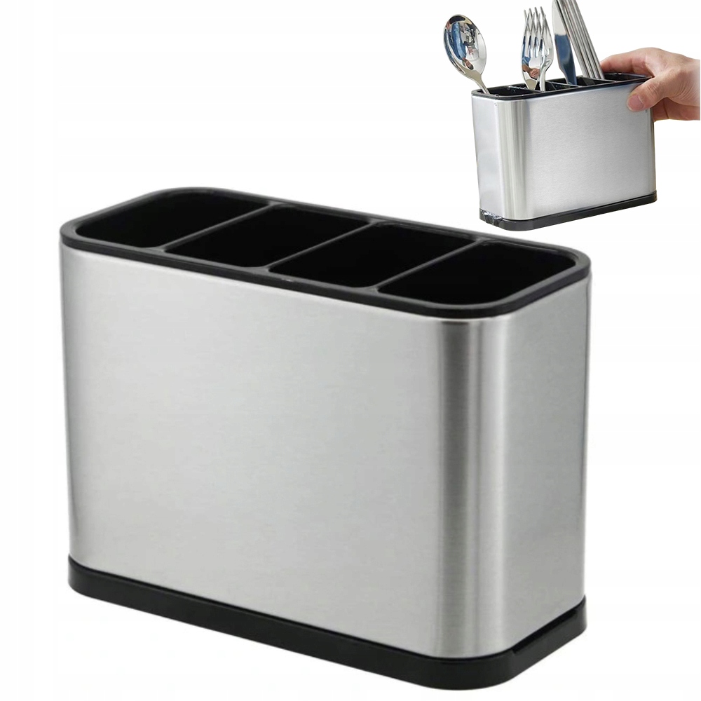 Levně Sušička Na Příbory Odkapávač Nádoba Kuchyňský Organizér S Odtokem