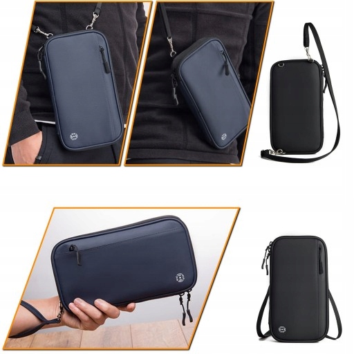 PASZPORTÓWKA ORGANIZER ETUI z blokadą RFID,Czarny Rodzaj standardowe