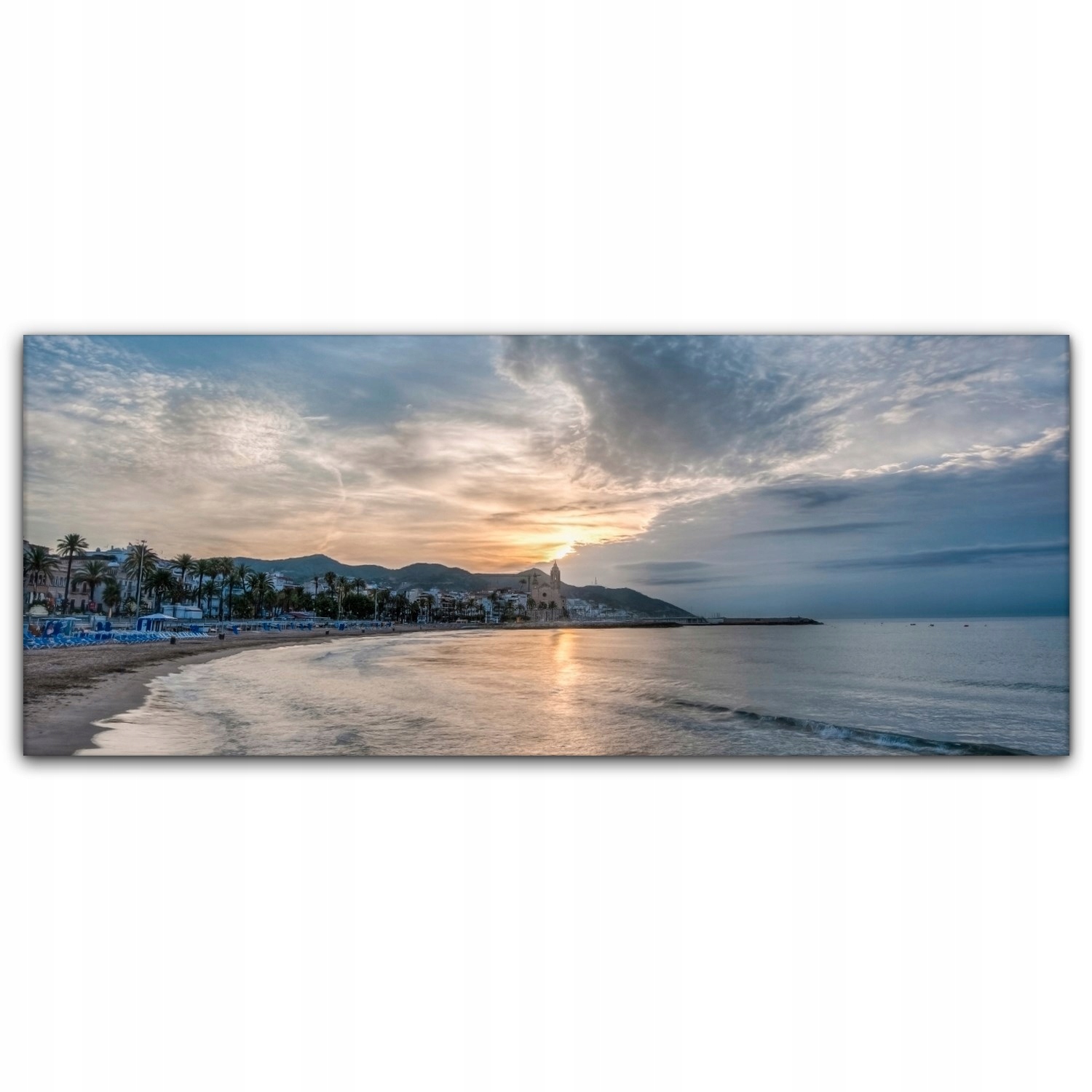 

Obraz Canvas dekoracja 125x50 Sitges Zachód Słońca
