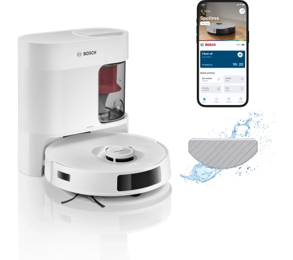 Robot sprzątający Bosch Spotless Advanced+ BCRD2W Mopowanie Tworzenie mapy
