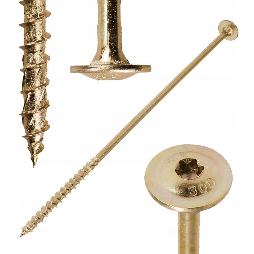 Tesařské Vruty na dřevo 8x300 50 Ks