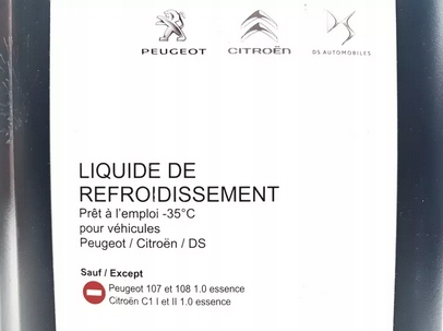 PŁYN CHŁODNICZY CITROEN PEUGEOT G33 -35C ORYGINAŁ EAN (GTIN) 9781637756386