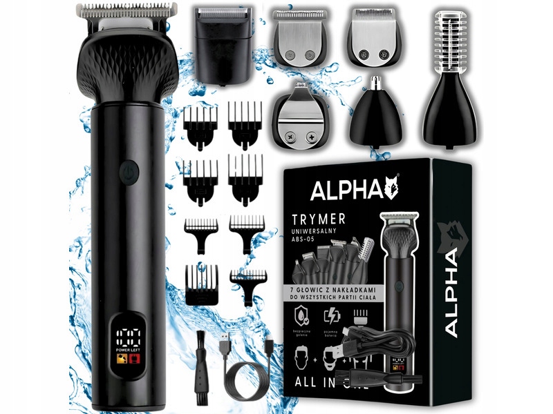 Golarka męska Alpha ABS-05 Na sucho Czarny