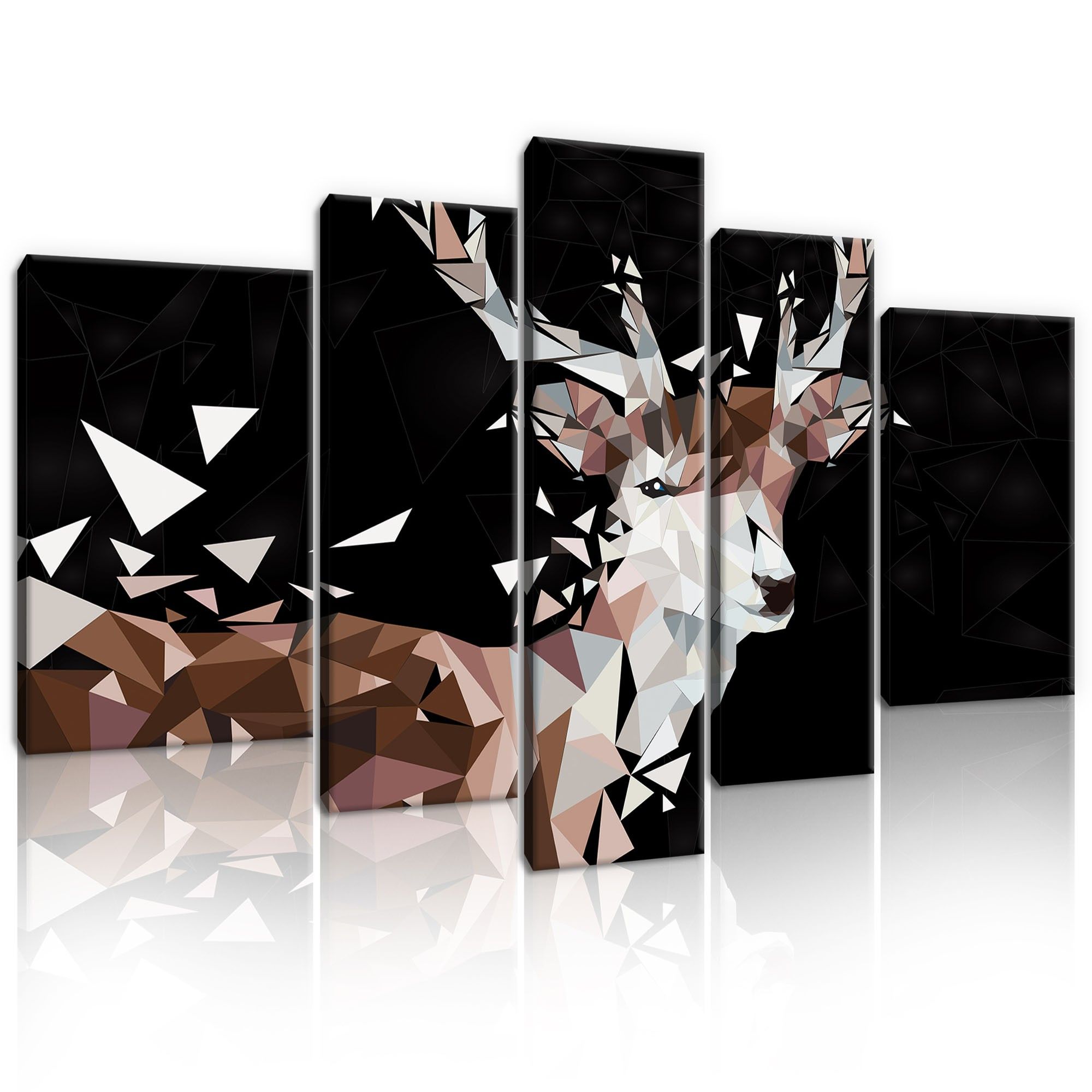 Obraz 170x100 Jeleň geometrický low poly polyptyk moderný minimalizmus