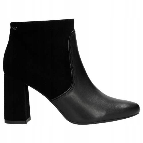 

Buty Wojas Botki damskie skóra czarne r. 36