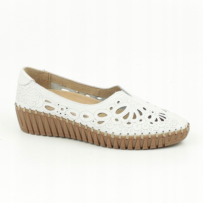 Filippo Bílé Ažurové Polobotky Z Kůže DP1229 38