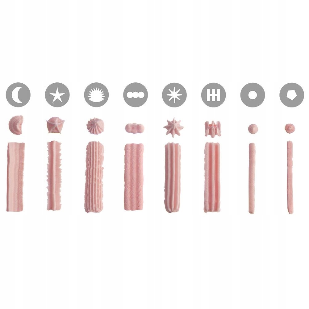 Strzykawka DEKORATOR szpryca do kremu ciast tortów deserów + końcówki Kod producenta 1343