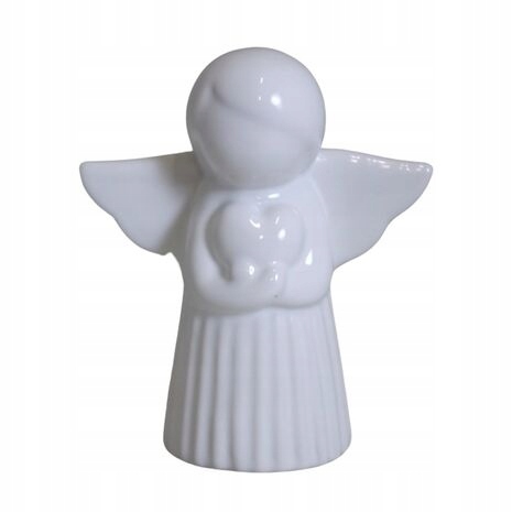 ANIOŁ ANIOŁEK STRÓŻ FIGURKA FIGURA CERAMICZNA DEKORACJA SERCE NA PREZENT