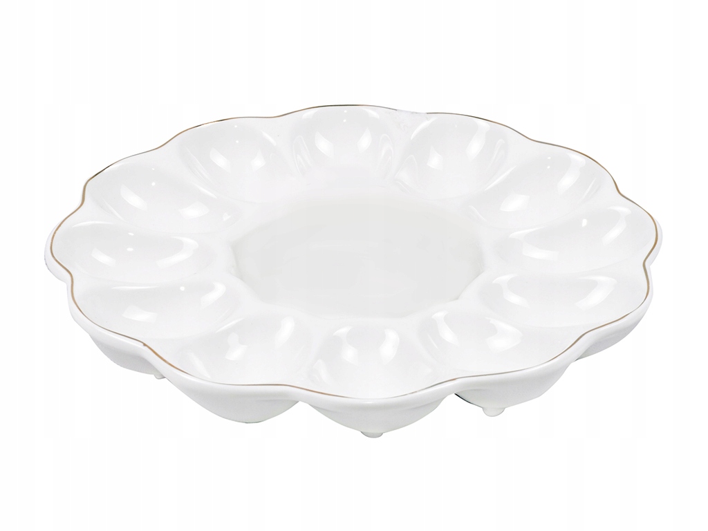 TALERZ PORCELANOWY DO JAJEK PÓŁMISEK KWIATEK 21 CM Marka Florina