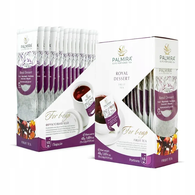 Aromatický ovocný Čaj Palmira Royal Dessert 15 sáčků