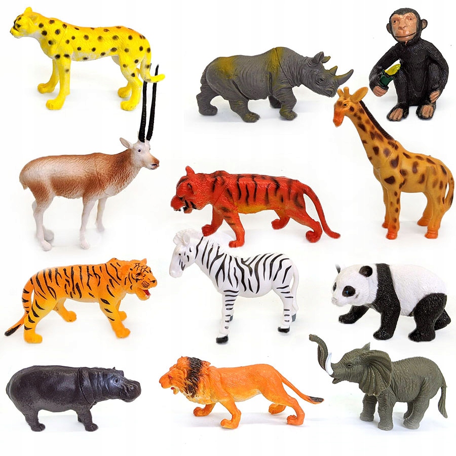 

Zwierzęta Dzikie zestaw 12 x Figurki Zoo safari