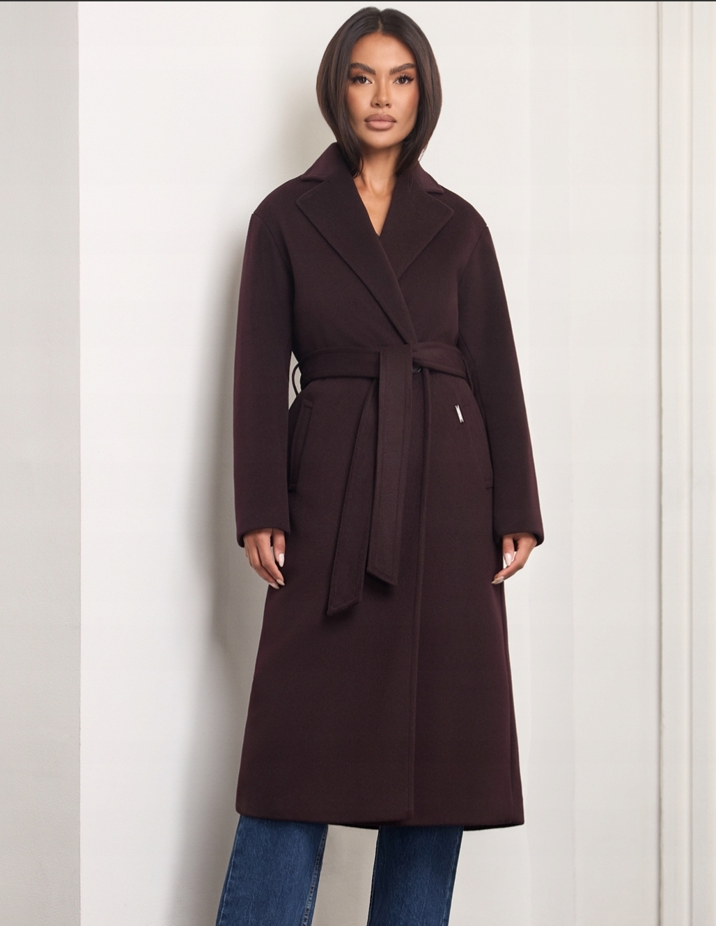 Zartex dámský kabát podzim zima alpaka Dakota burgundský AW25 vel. L